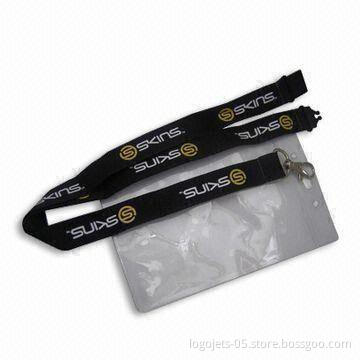 Polyester Lanyard with Printed Logos, Available in Various Types and Designs